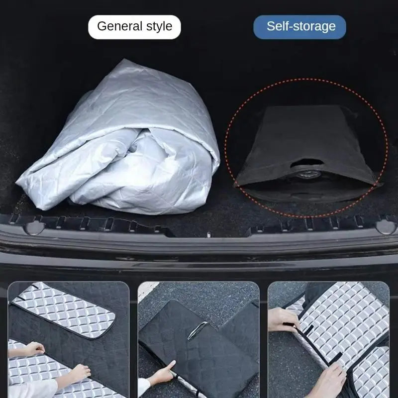 GlaciGuard Car Windshield Cover – Magnetic, Waterproof Sunshade + Snow/Frost Guard for Front Windscreen, All-Weather Protection