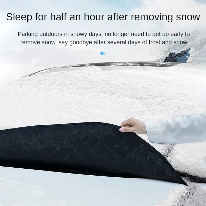 GlaciGuard Car Windshield Cover – Magnetic, Waterproof Sunshade + Snow/Frost Guard for Front Windscreen, All-Weather Protection